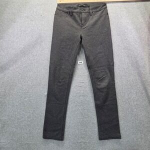 Calvin Klein Jeans Womens Charcoal Grey Heathered Slim Knit Pants Size 4